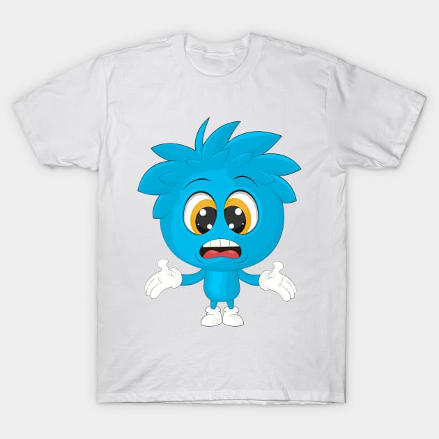 Surprised Cartoon Boy T-Shirt by AndreKENO